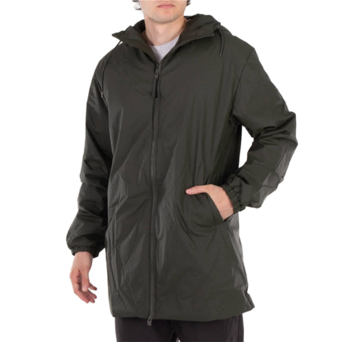 Rains mens green lohja long insulated jacket size medium