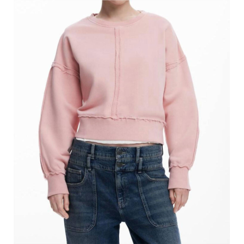 Desigual rosa crewneck sweatshirt in pink