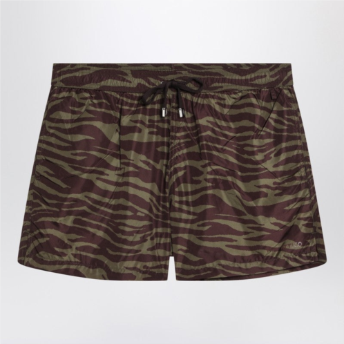 The Attico womens zebra shorts in / nylon