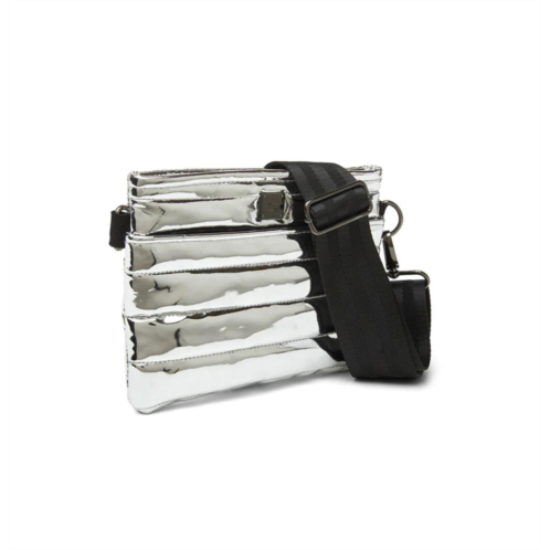 THINK ROYLN womens bum crossbody in silver mirror