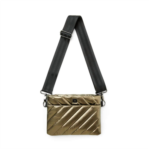 THINK ROYLN womens diagonal 2.0 bum bag/ crossbody bag in pearl pyrite