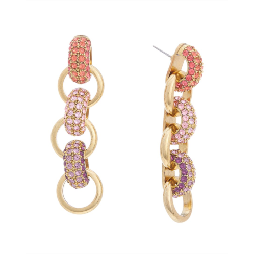 Oscar de la Renta 14k bull horn link earrings