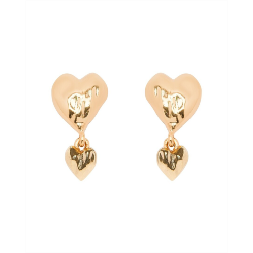 Oscar de la Renta double heart earrings