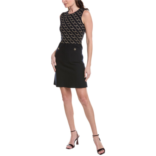 Oscar de la Renta oscar chain jacquard a-line dress