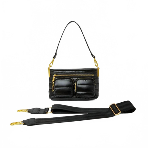 THINK ROYLN womens double trouble bag in pearl black