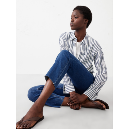 bananarepublic Mid-Rise Slim Raw-Hem Jean
