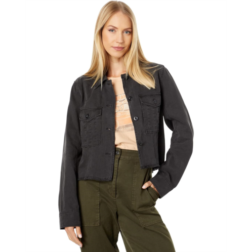 Lucky Brand Distressed Cropped Trucker Jacket