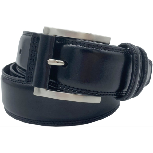 Magellan Outdoors Mens Contrast Stitch Black Belt