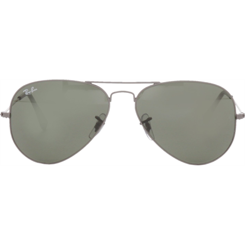 Ray-Ban Aviator Large Neutral Gray Metal Sunglasses