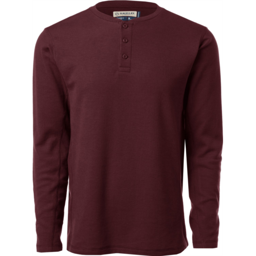 Magellan Outdoors Mens Base Camp Thermal Long Sleeve Henley Shirt Windsor Wine