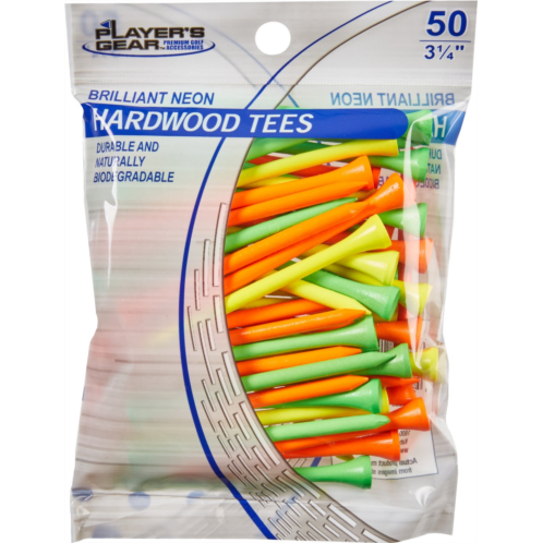 Players Gear 3-1/4 in Neon Hardwood Golf Tees 50-Pack