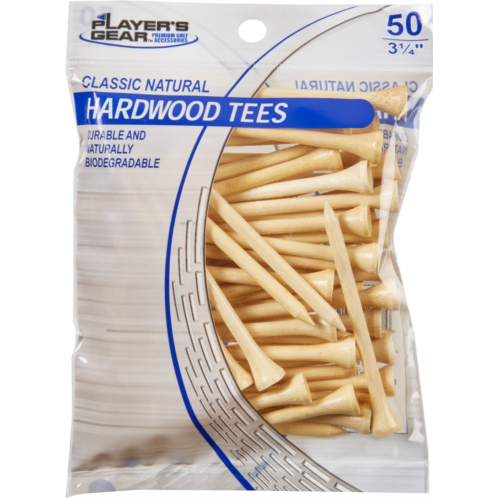 Players Gear 3-1/4 in Natural Hardwood Golf Tees 50-Pack