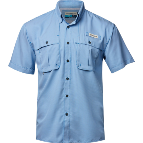 Magellan Outdoors Mens Aransas Pass Mini Check Short Sleeve Shirt