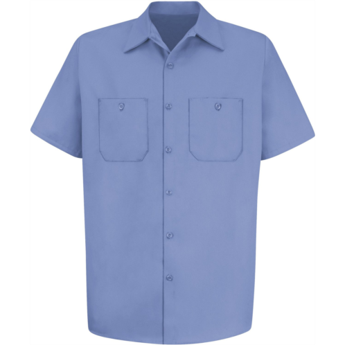 Red Kap Mens Short Sleeve Wrinkle-Resistant Cotton Work Shirt