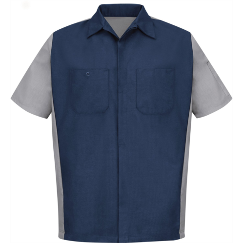 Red Kap Mens 2-Tone Crew Short Sleeve Shirt