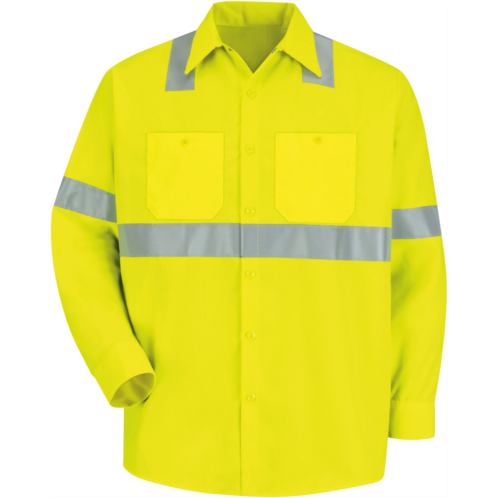 Red Kap Mens Hi-Visibility Type R Class 3 Work Shirt