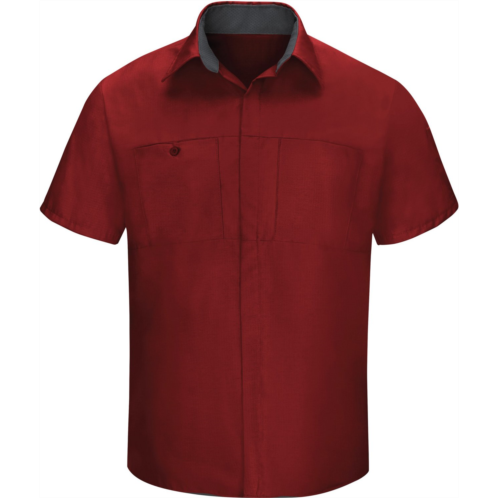 Red Kap Mens Performance Plus Shop Short Sleeve Shirt with OilBlok Technology