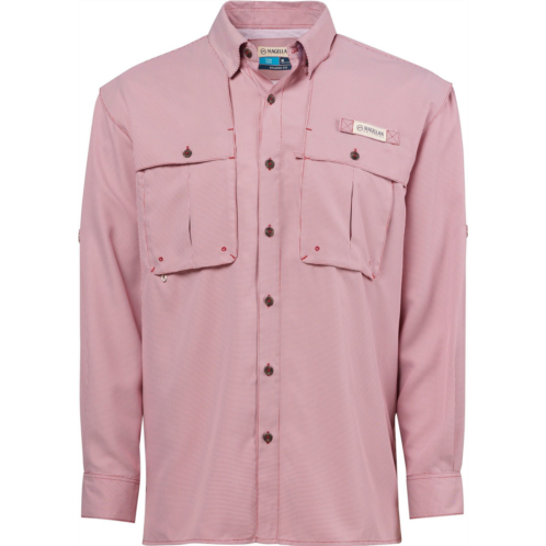 Magellan Outdoors Mens Aransas Pass Mini Check Long Sleeve Fishing Shirt