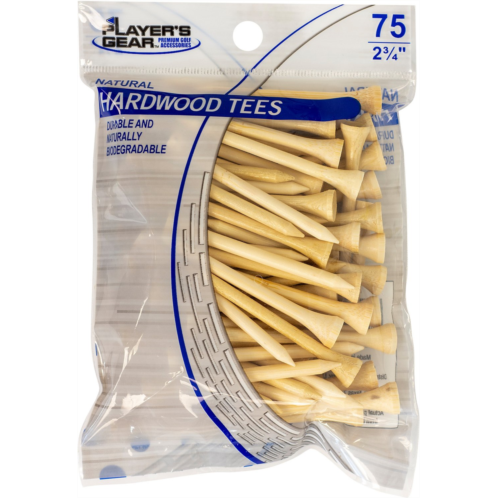 Players Gear 2-3/4 in Natural Hardwood Tees 75-Pack