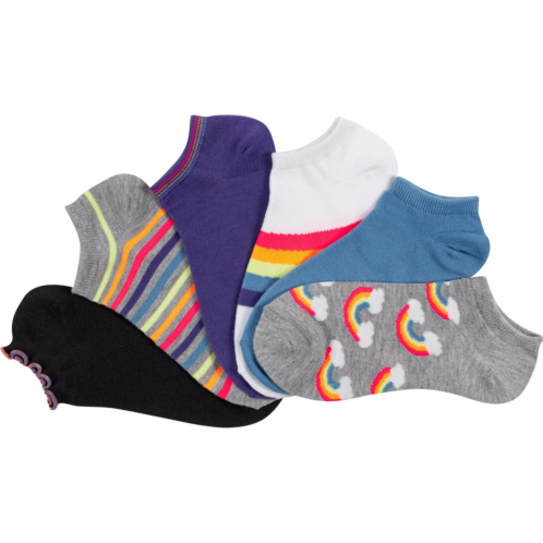 BCG Girls No-Show Rainbow Fashion Socks 6 Pack