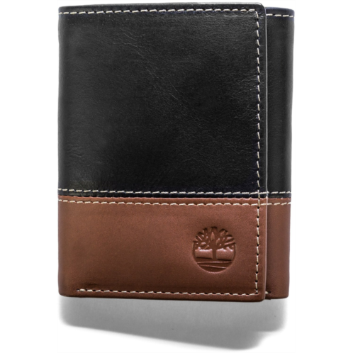 Timberland Hunter 2 Tone Trifold Wallet Black/Brown