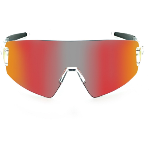 Optic Nerve FixieBLAST Sunglasses Shiny Crystal Clear/Red Mirror