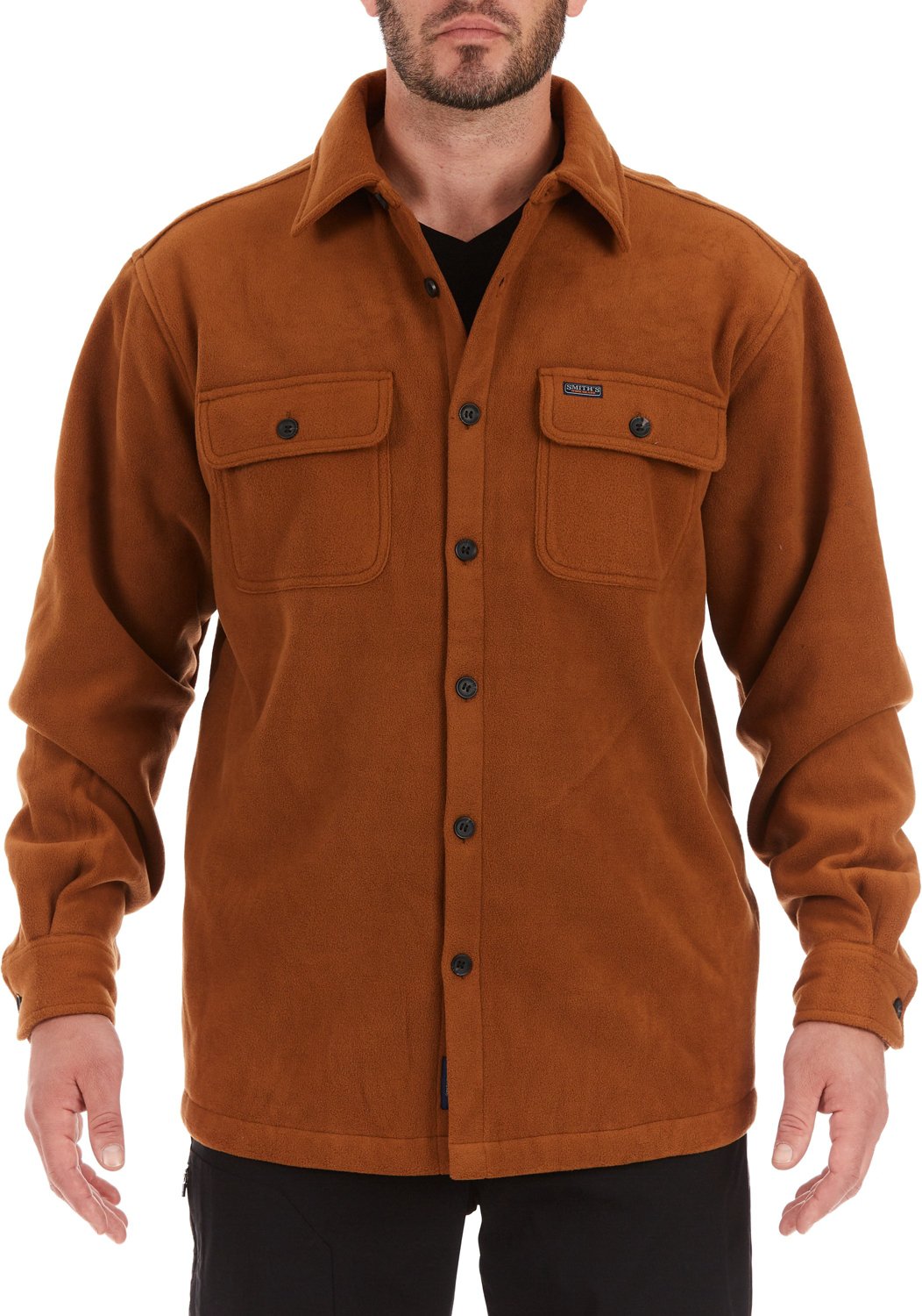 Smiths Workwear Mens Sherpa Lined Fleece Shirt Jacket