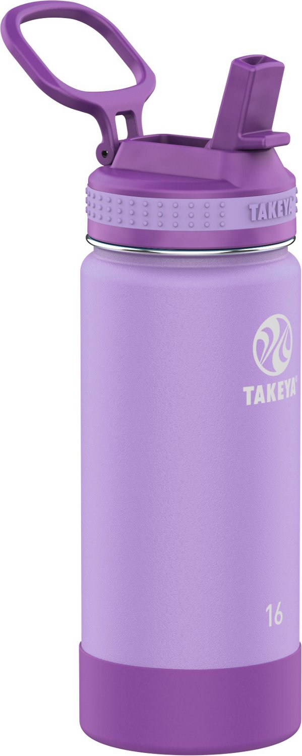 Takeya Kids Actives Insulated Straw Lid 16 oz Water Bottle