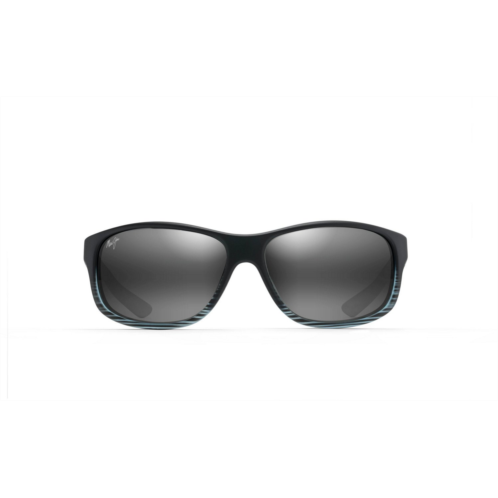 Maui Jim Mens Kaiwi Channel Polarized Wrap Sunglasses