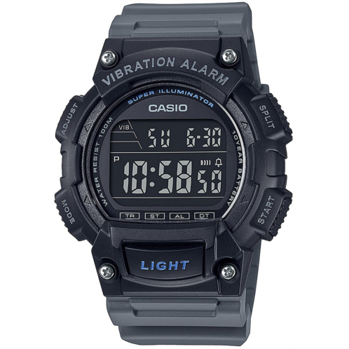 Casio Mens Digital Resin Strap Watch Black/Brown