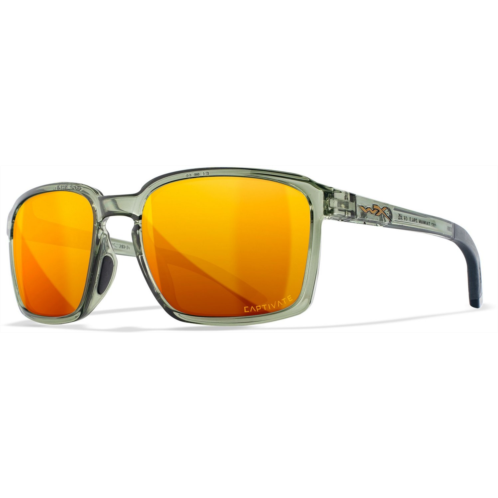 Wiley X Alfa Polarized Captivate Sunglasses Green Dark/Gold