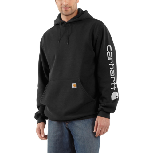Carhartt Mens Midweight Signature Sleeve Logo Hooded Sweatshirt
