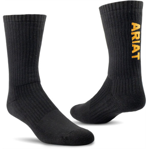 Ariat Mens Premium Ringspun Cotton Work Crew Socks 3 Pack