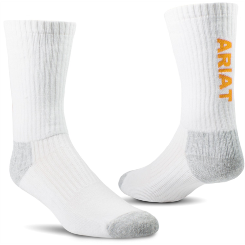 Ariat Mens Premium Ringspun Cotton Work Crew Socks 3 Pack