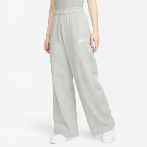 Nike Womens Sportswear Club Fleece Mid-Rise Wide-Leg Sweatpants