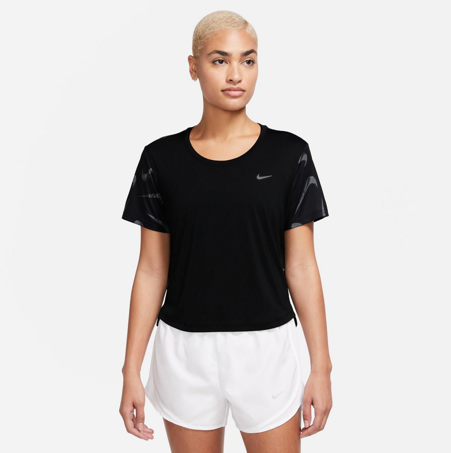 Nike Womens Dri-FIT Swoosh Printed Crop Top