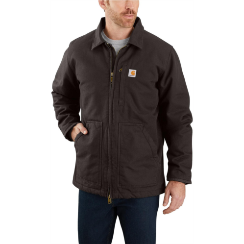 Carhartt Mens Loose Fit Washed Duck Sherpa-Lined Coat