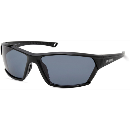 Harley-Davidson Mens Rectangular Sunglasses Shiny Light Nickeltin