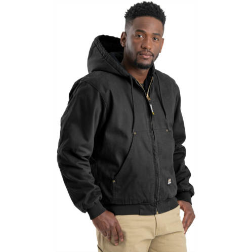 Berne Mens Highland Washed Hooded Jacket Slate