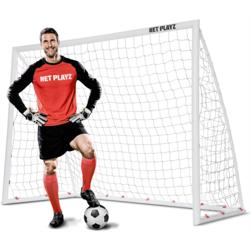 NetPlayz 12 ft x 4 ft x 6 ft High-Strength PVC Soccer Goal