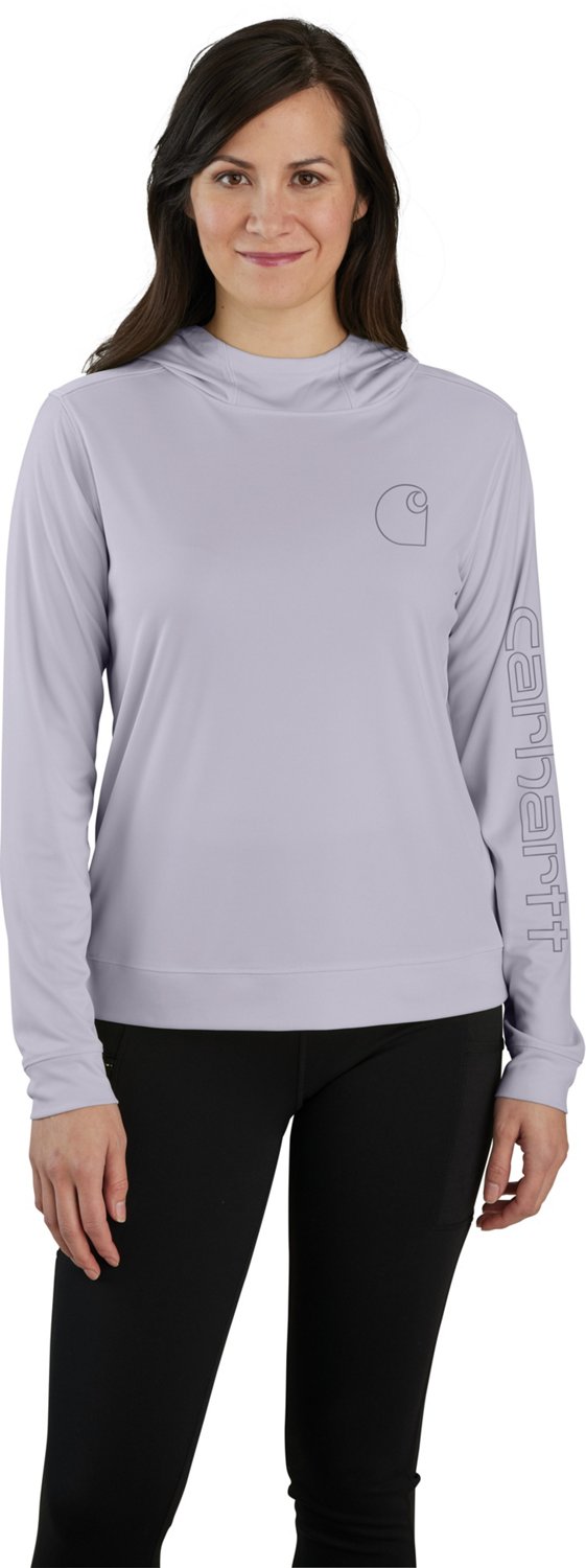 Carhartt Womens Force Sun Defender Lightweight Hooded Long Sleeve Graphic T-shirt