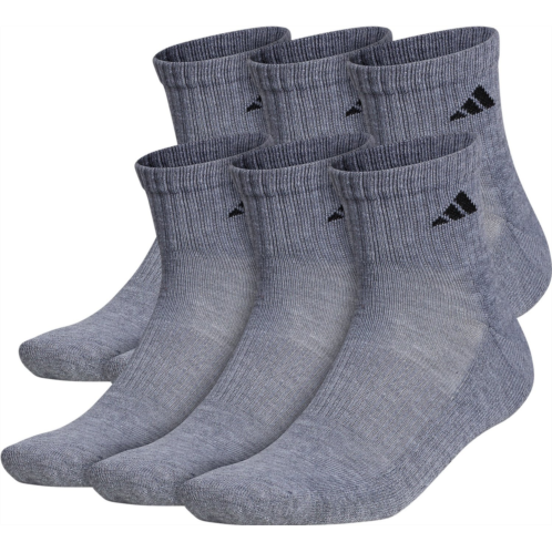 adidas Mens Large Athletic Quarter Socks 6 Pack