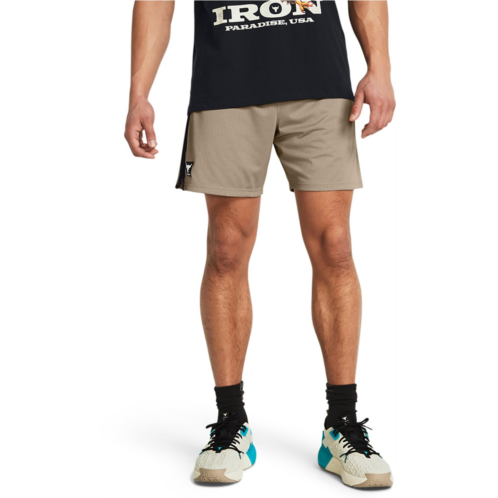 Under Armour Mens Project Rock PayOff Mesh Shorts 7 in