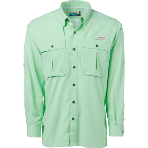 Magellan Outdoors Mens Aransas Pass Mini Check Long Sleeve Fishing Shirt