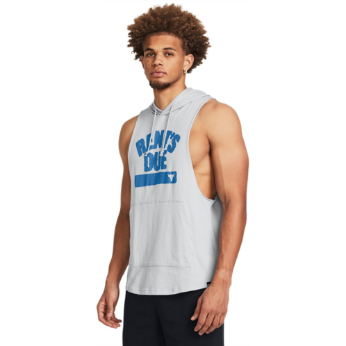 Under Armour Mens Project Rock Rents Due Sleeveless Hoodie Grey