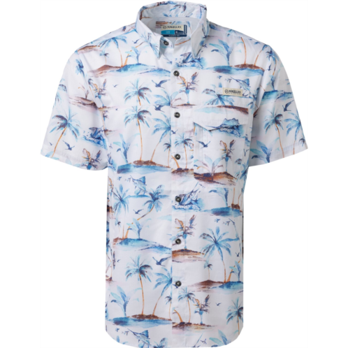 Magellan Outdoors Mens Caddo Lake Fishing Shirt Grey Marlin School