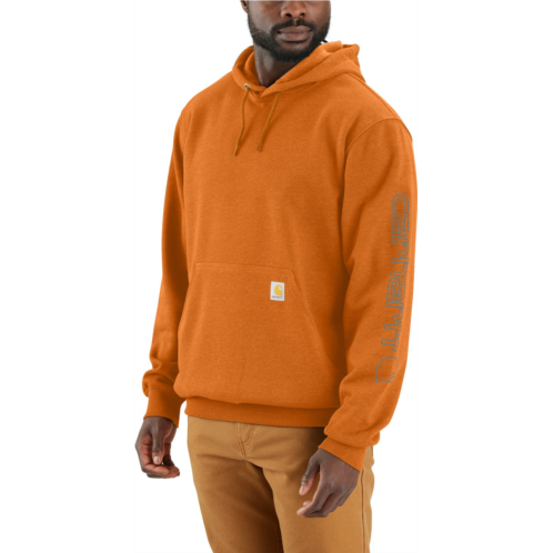 Carhartt Mens Midweight Signature Sleeve Logo Hooded Sweatshirt