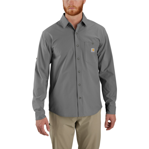 Carhartt Mens Force Sun Defender Button Down Shirt Steel