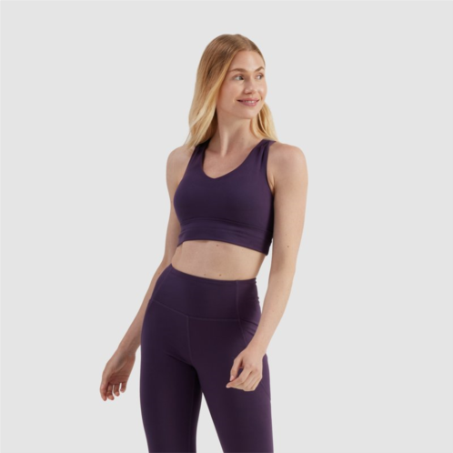 Freely Womens James Luxe Sports Bra Dark Purple