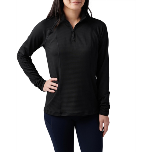 5.11 Tactical Womens Stratos Long Sleeve 1/4 Zip Top Black